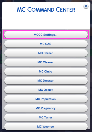MCCC Mod The Sims 4